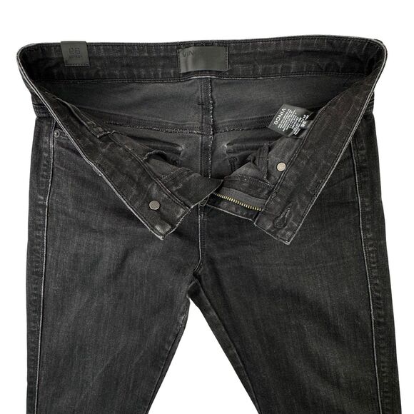 Vince Jeans Womens 26 x 26 Black Stone Wash Skinny Flap Button Pockets Mid-Rise - Picture 9 of 16